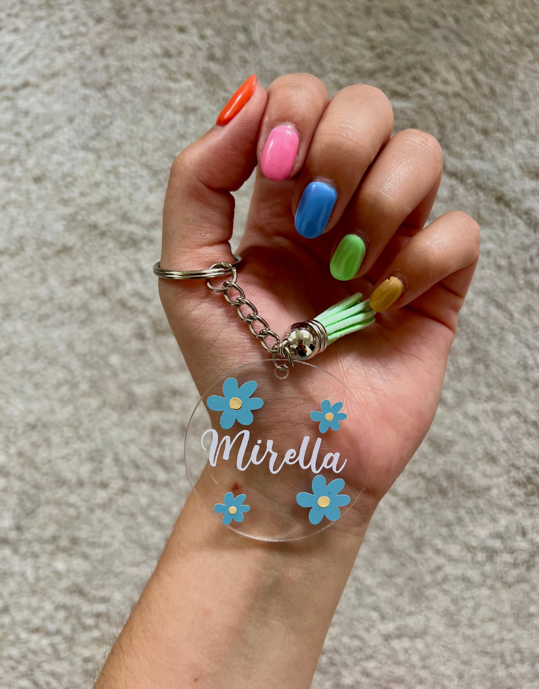 Porte-clés personnalisé "flowers"