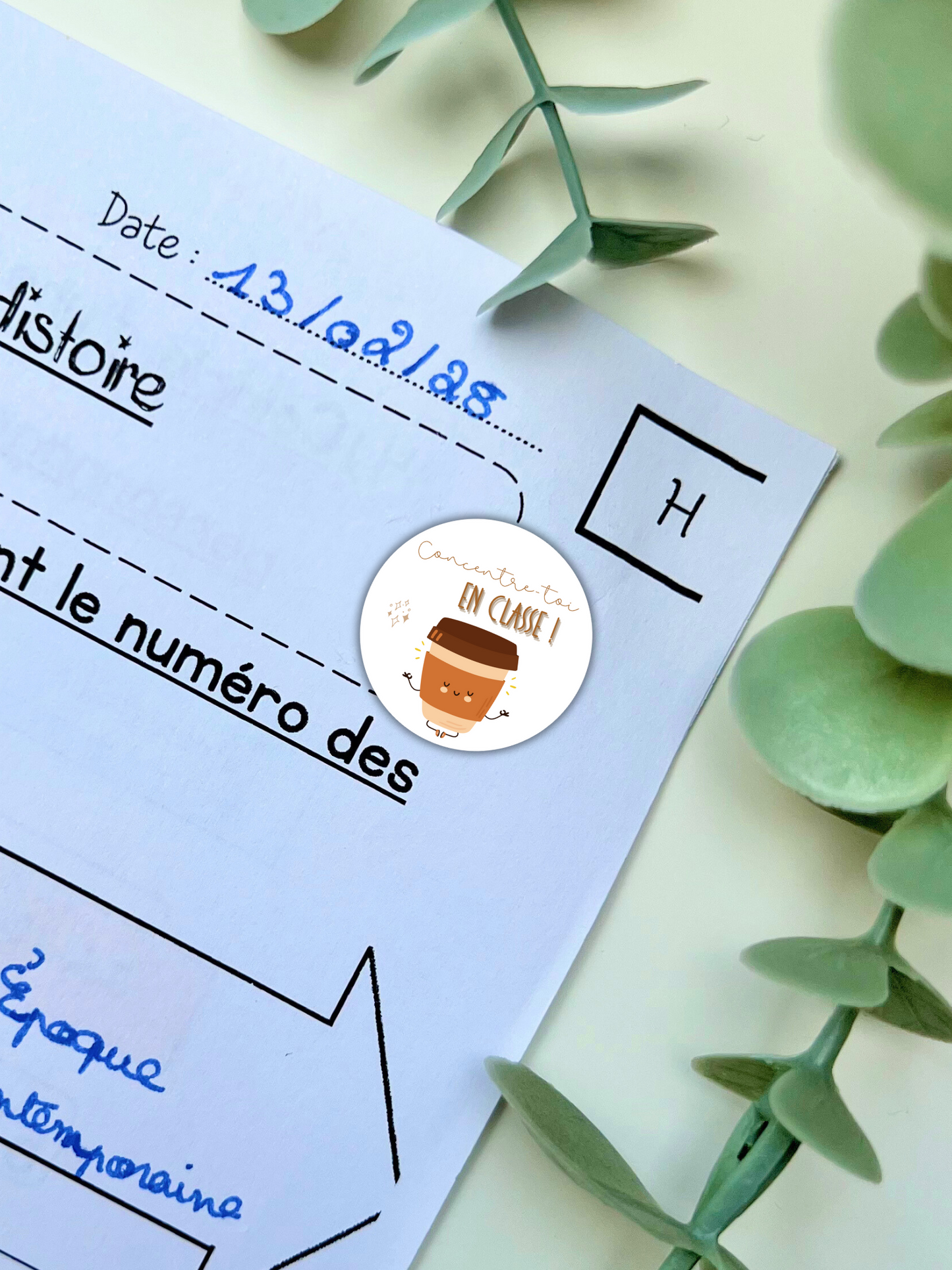 Planche de stickers "Concentre-toi en classe"