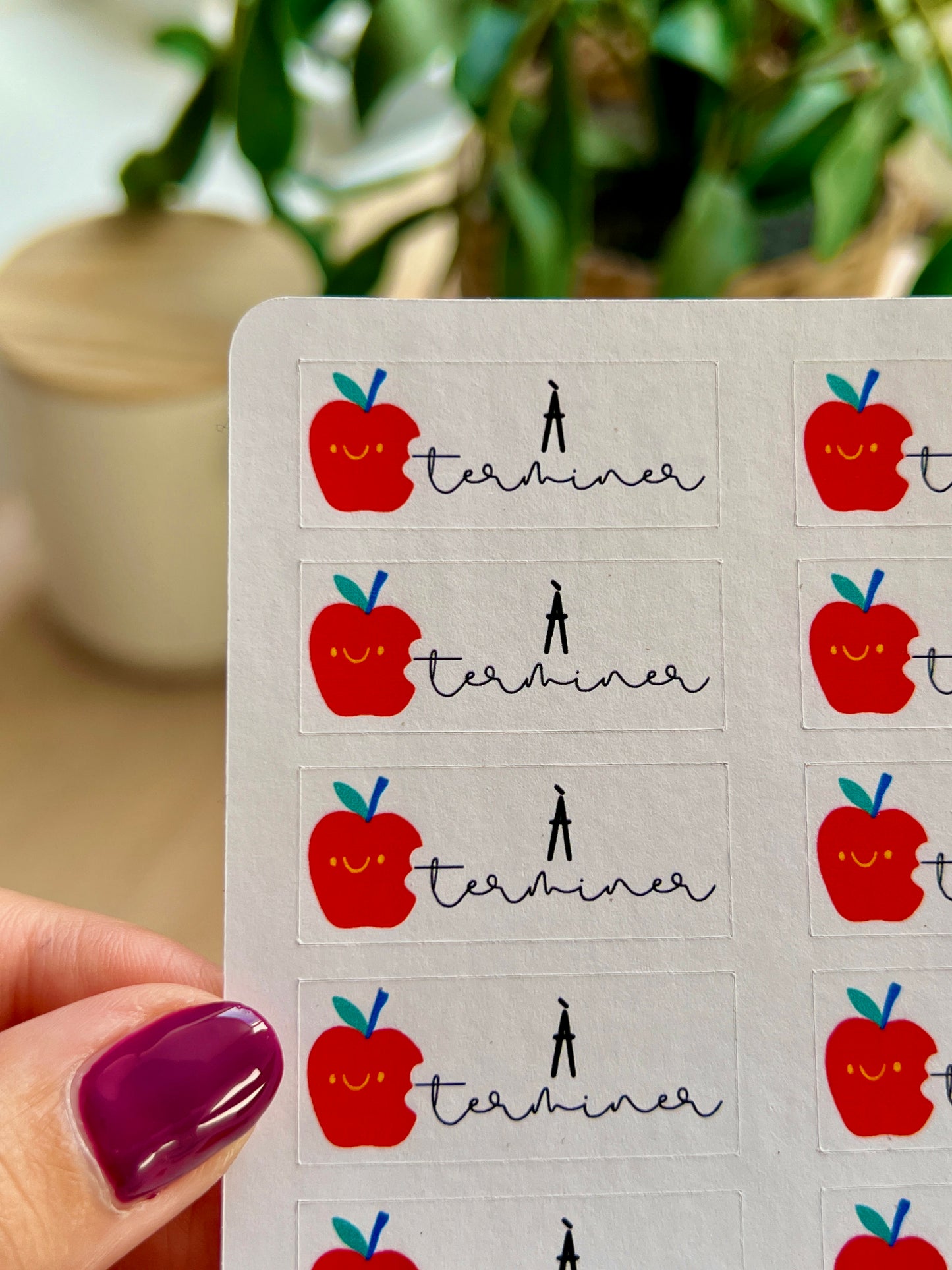 Planche de stickers " À terminer "