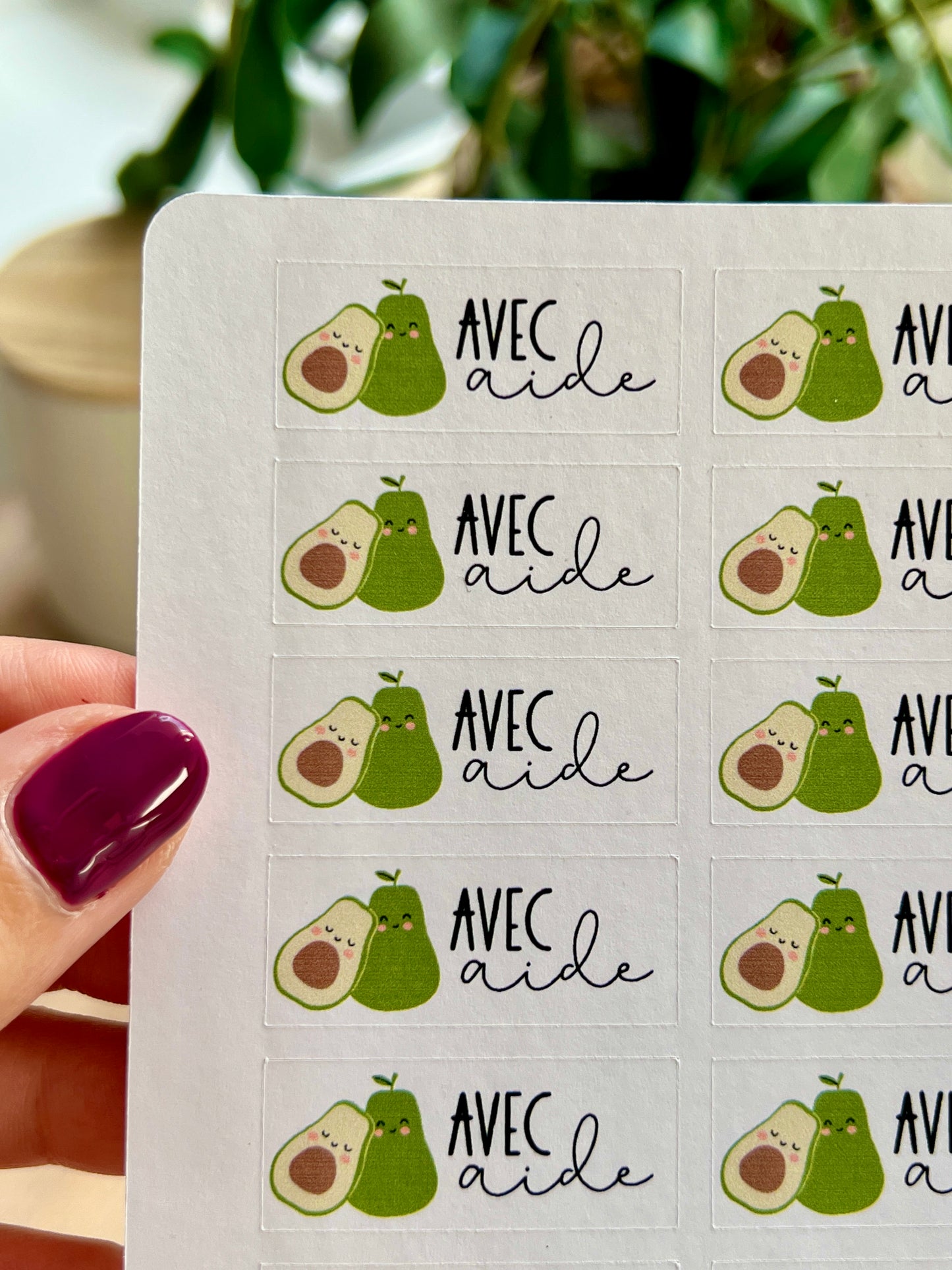 Planche de stickers " Avec aide "