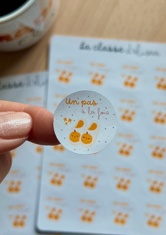 Planche de stickers " Un pas à la fois"