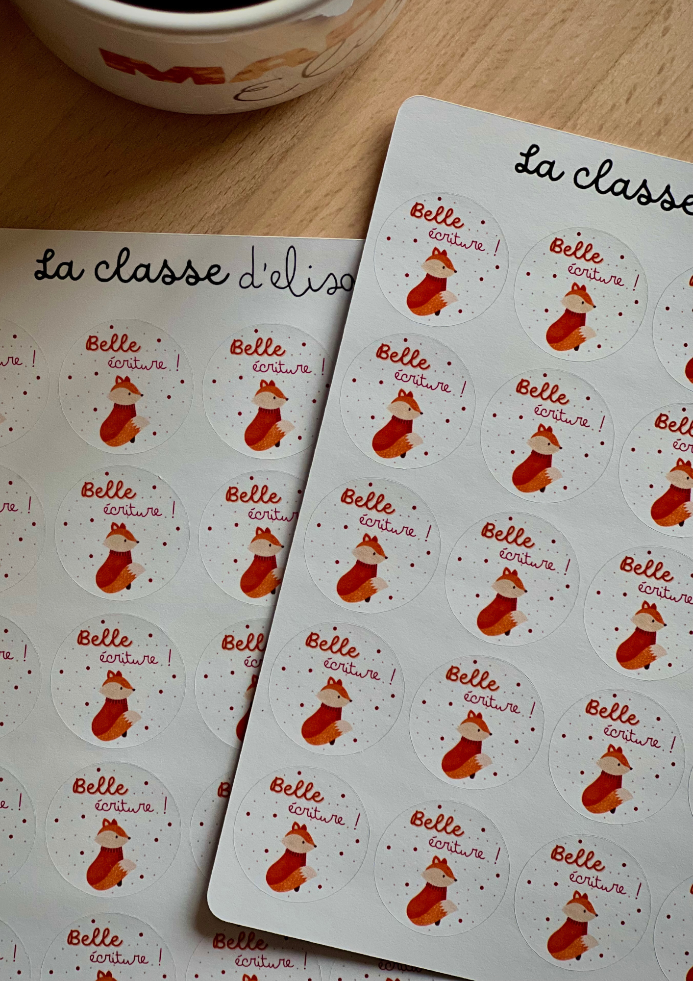 Planche de stickers " Belle écriture !"