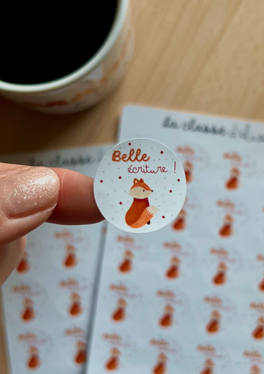 Planche de stickers " Belle écriture !"