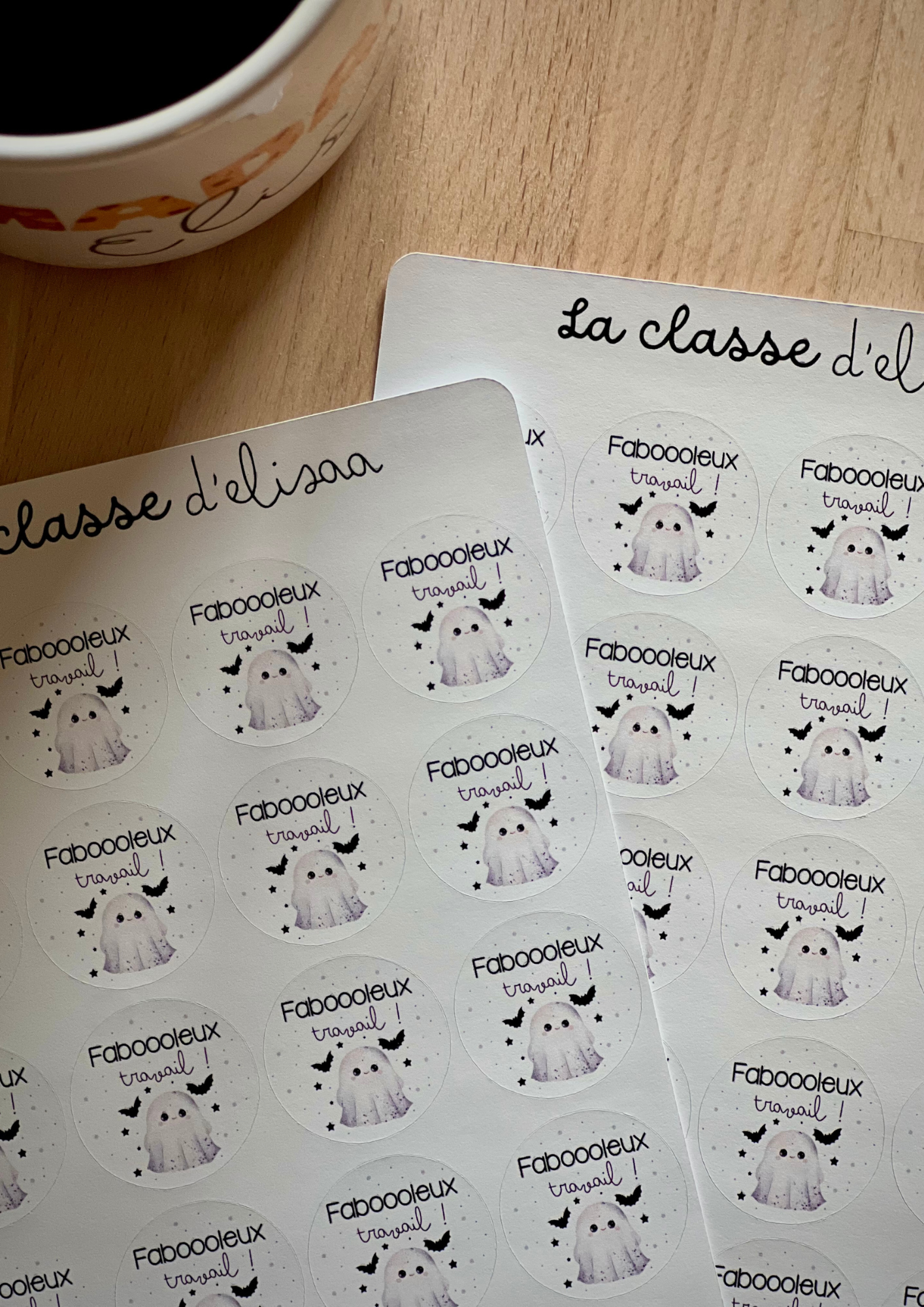 Planche de stickers " Faboooleux travail !"