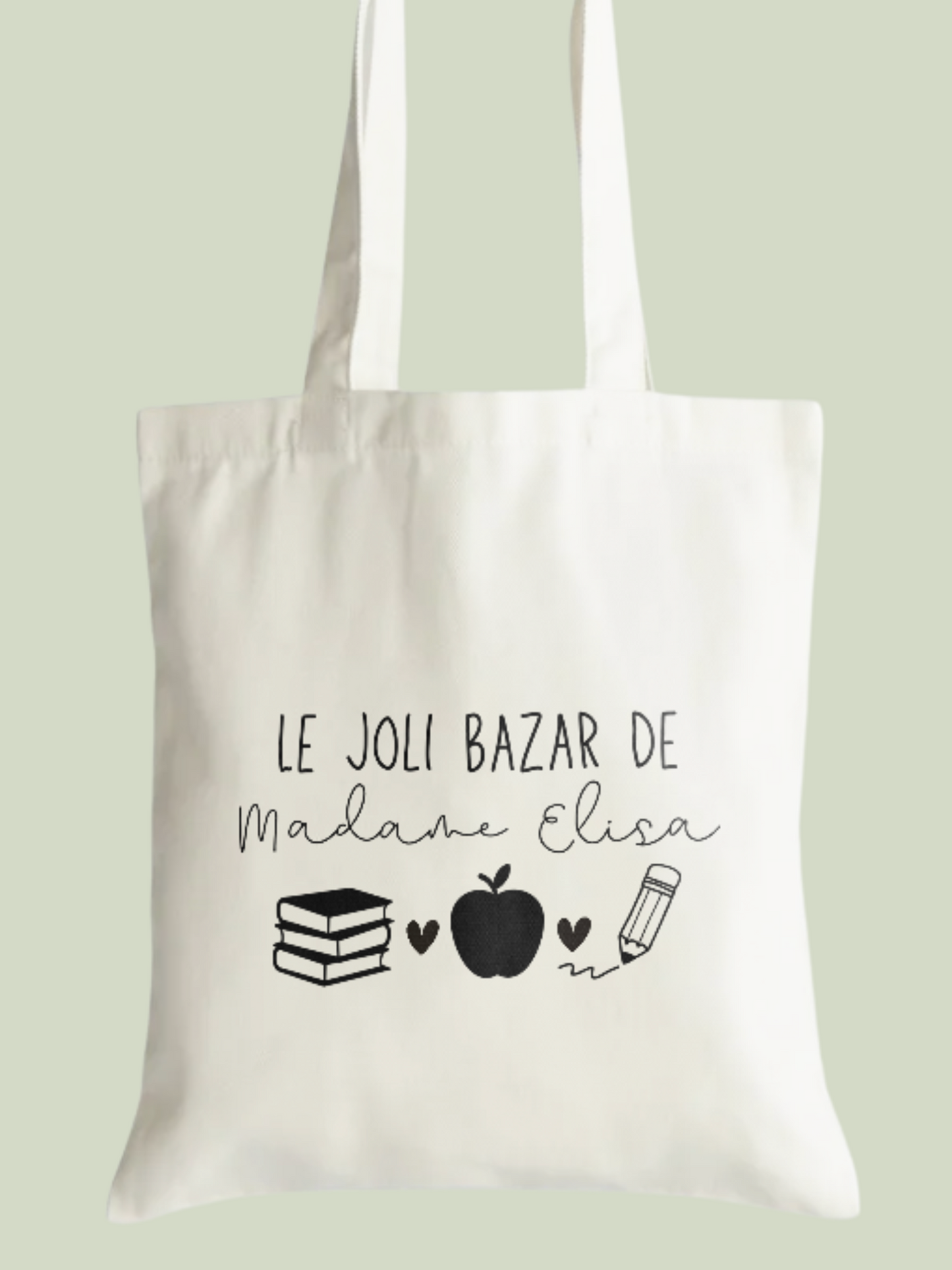Tote bag personnalisé « Le joli bazar / Les petites affaires »