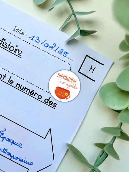 Planche de stickers "Thé-riblement incroyable"