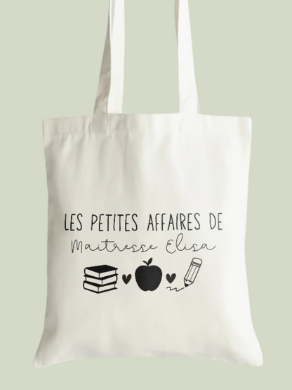 Tote bag personnalisé « Le joli bazar / Les petites affaires »