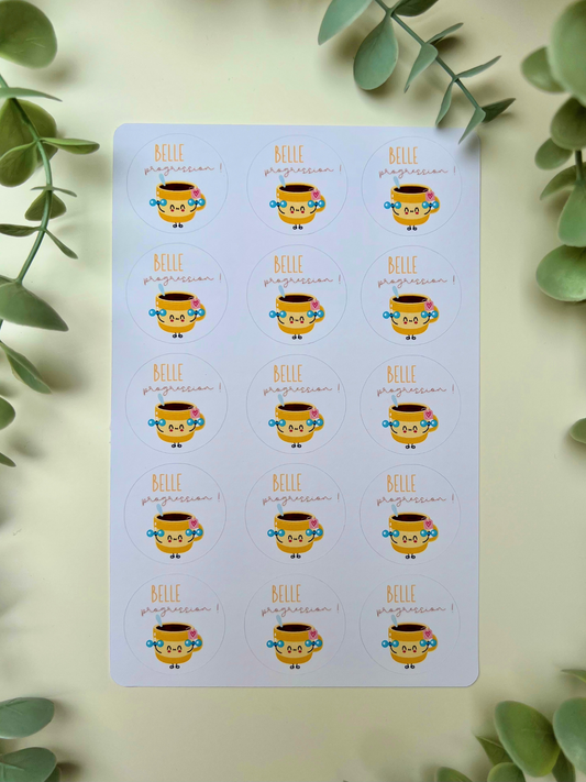 Planche de stickers "Belle progression !"