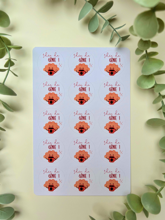 Planche de stickers "Idée de génie"