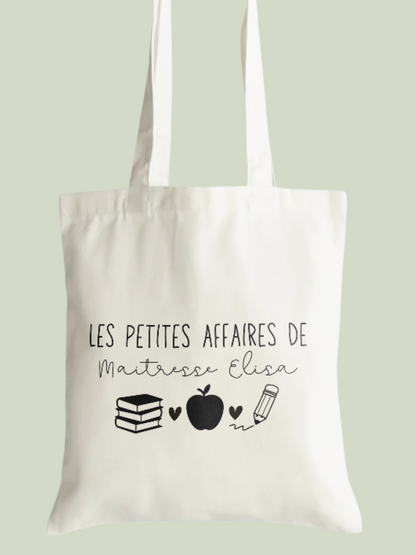 Tote bag personnalisé « Le joli bazar / Les petites affaires »