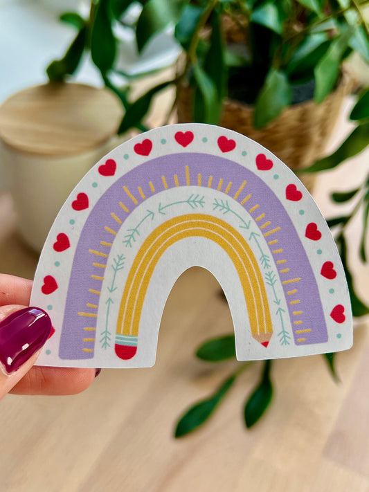 Gros sticker " school rainbow "