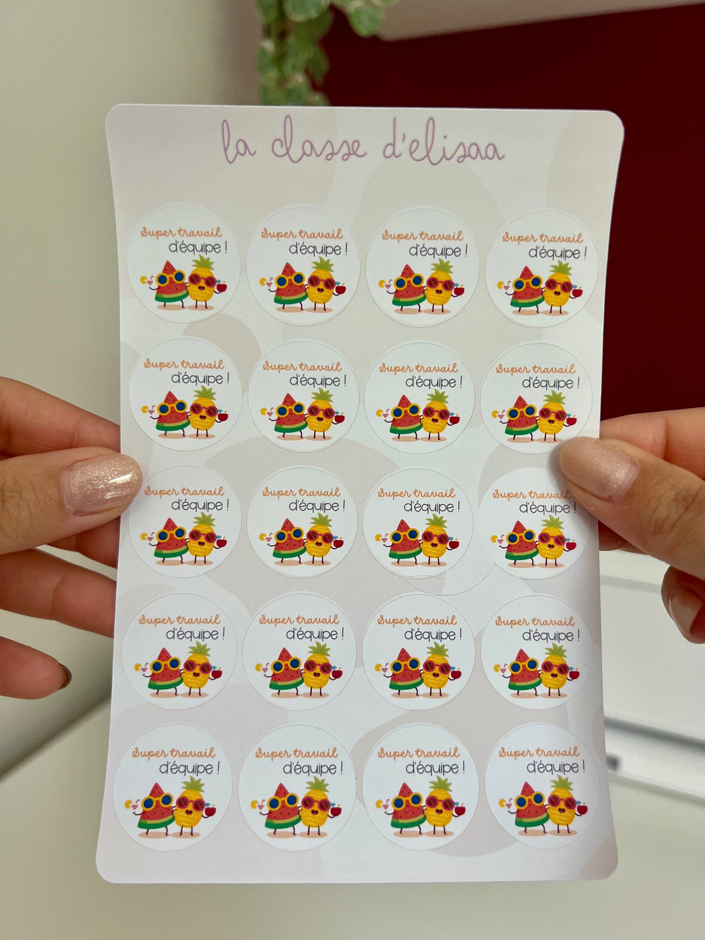 Planche imparfaite "Super travail d'équipe 🍹"