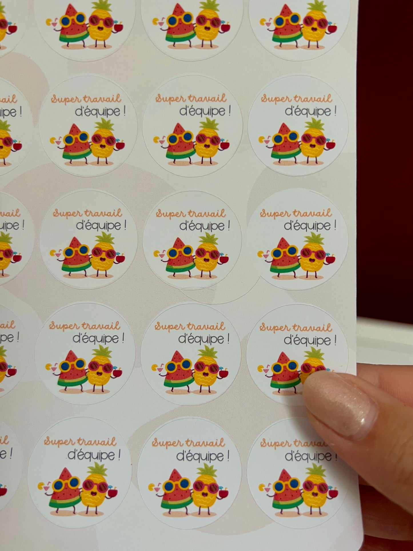 Planche imparfaite "Super travail d'équipe 🍹"