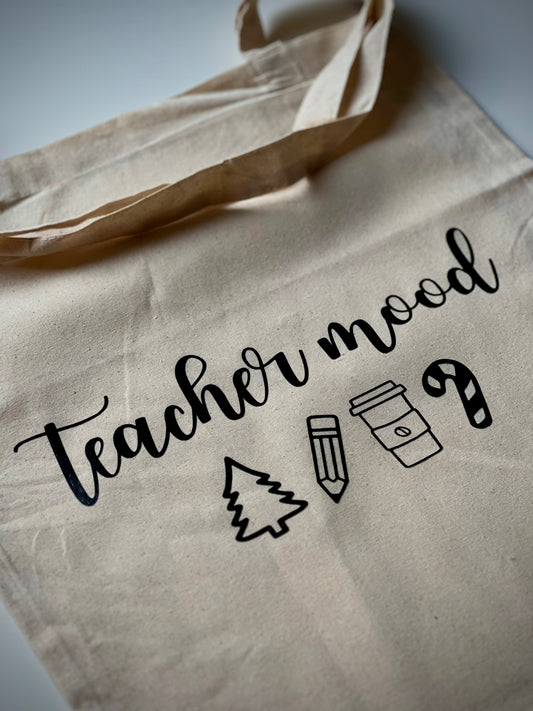Tote bag "teacher mood" - Edition Noël